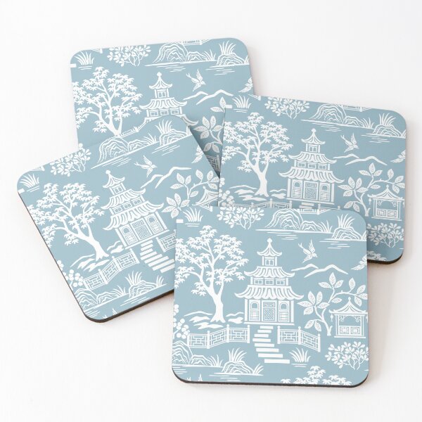 Item preview, Chinoiserie Pagoda Light Blue designed and sold by Barbara Pixton.