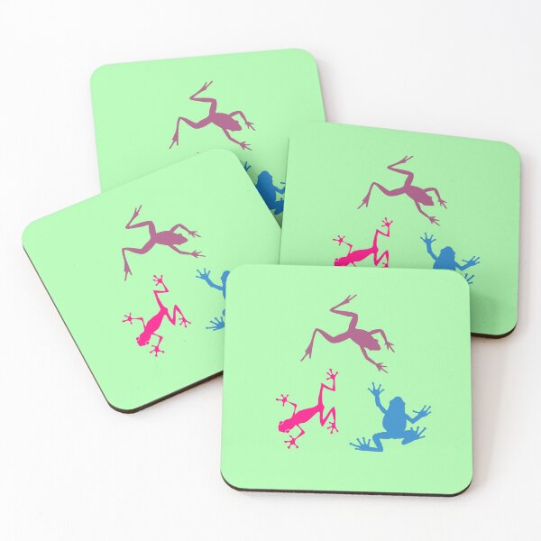 Item preview, Cute colorful Frog Pattern Pink Purple Blue designed and sold by LeftFieldFunny.