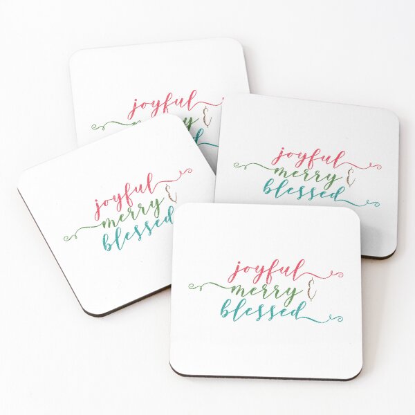 Item preview, Joyful Merry And Blessed Distressed Text Design For Christmas Lovers designed and sold by Sunny Collections.