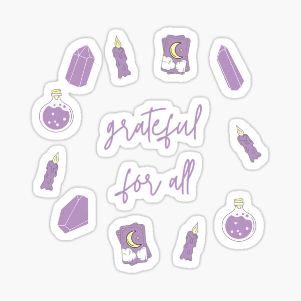 Manifestation Design Gratitude Spiritual Sticker