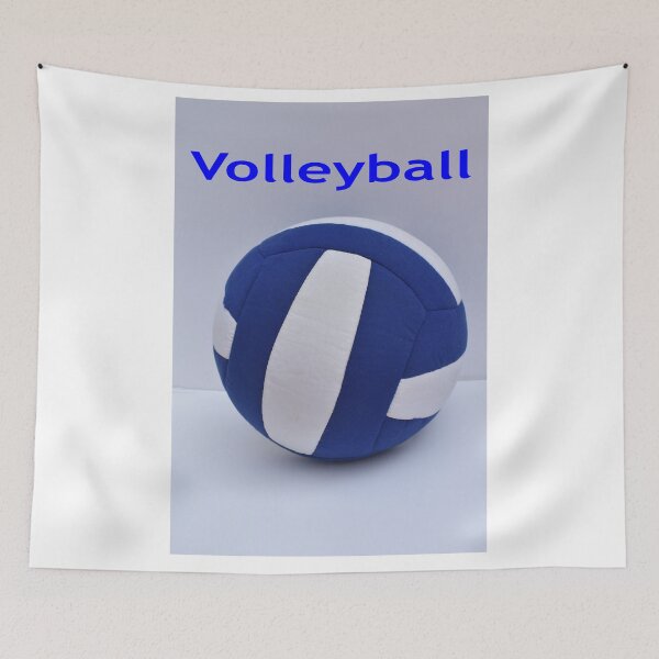 Item preview, Blue and White Volleyball with Text designed and sold by SEEphotos7171.