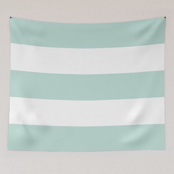 Item preview, Large MINT GREEN and WHITE HORIZONTAL STRIPES designed and sold by RachelMacht.