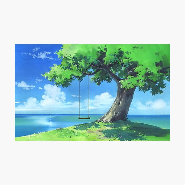 Forest and sea landscape Photographic Print