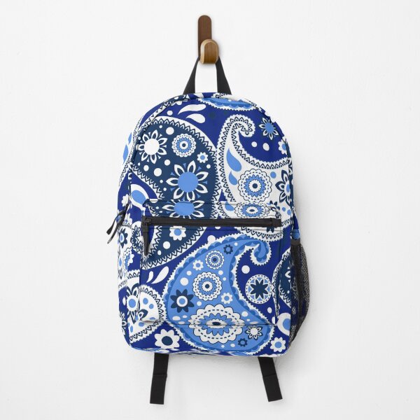 Item preview, Blue and White Paisley Print designed and sold by AntiqueImages.