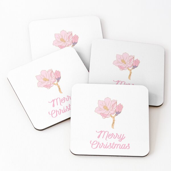 Item preview, Pink Fower Merry Christmas  designed and sold by BohoMoon.