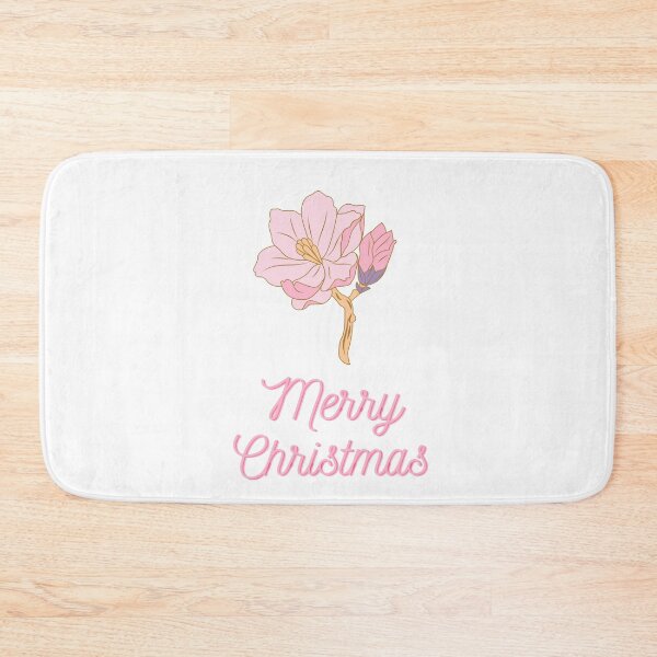 Item preview, Pink Fower Merry Christmas  designed and sold by BohoMoon.