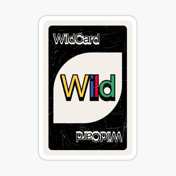 wild card uno sticker for sale by mizhappy3 redbubble