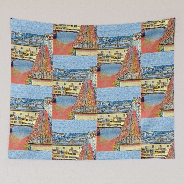 Item preview, Vasari's Corridor, Ponte Vecchio & the River Arno, Florence. designed and sold by Maksym’s .