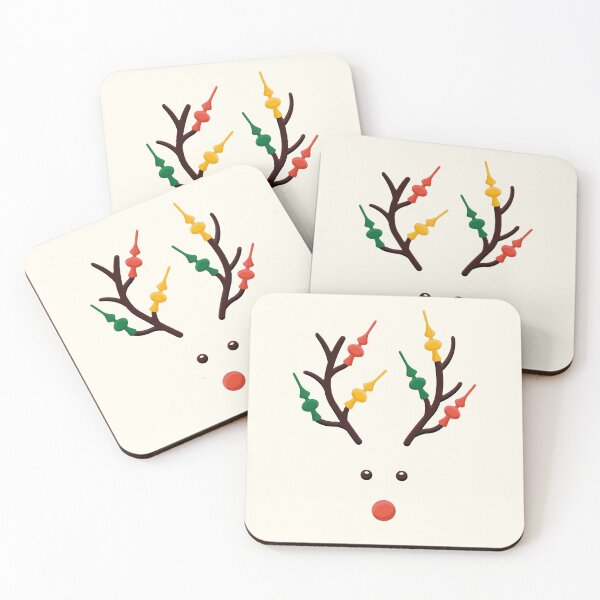 Item preview, Cute Christmas Reindeer With Tree Toppers designed and sold by Menno van der Meer.