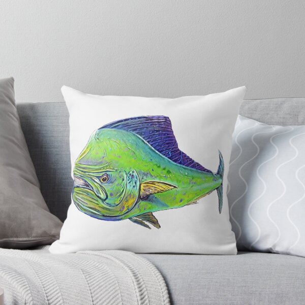 Artikelvorschau, Mahi Mahi Dolphinfish Dorado Draw Bright Polished Surface entworfen und verkauft von SlightUser.