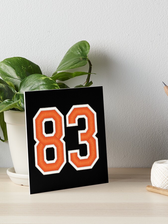 Sports Number 83 Jersey eighty-three Orange Poster for Sale by elhefe