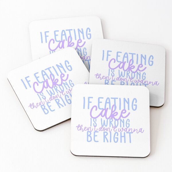 Item preview, Eat The Cake Fan Quote Blue Purple designed and sold by Sunny Collections.