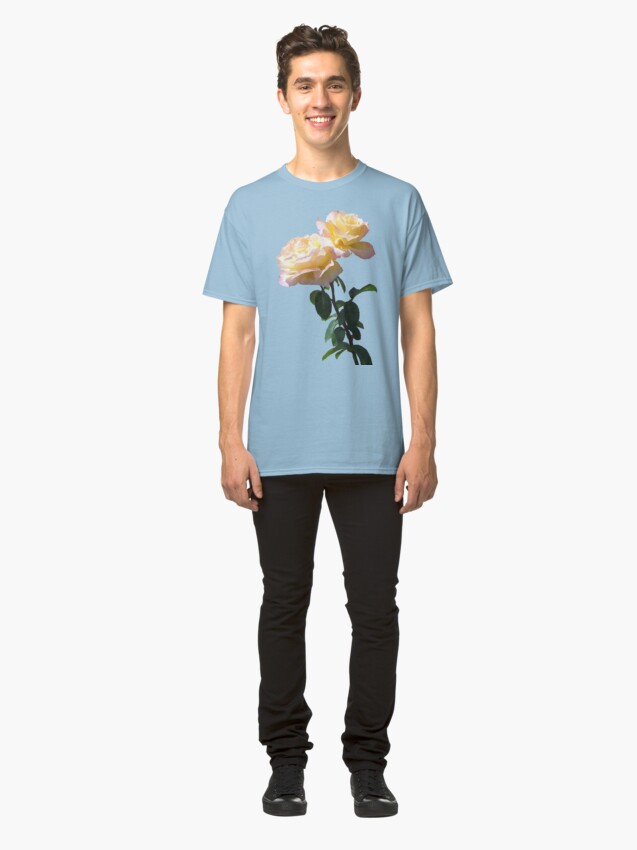 Alternate view of Yellow & Pink Rose Classic T-Shirt