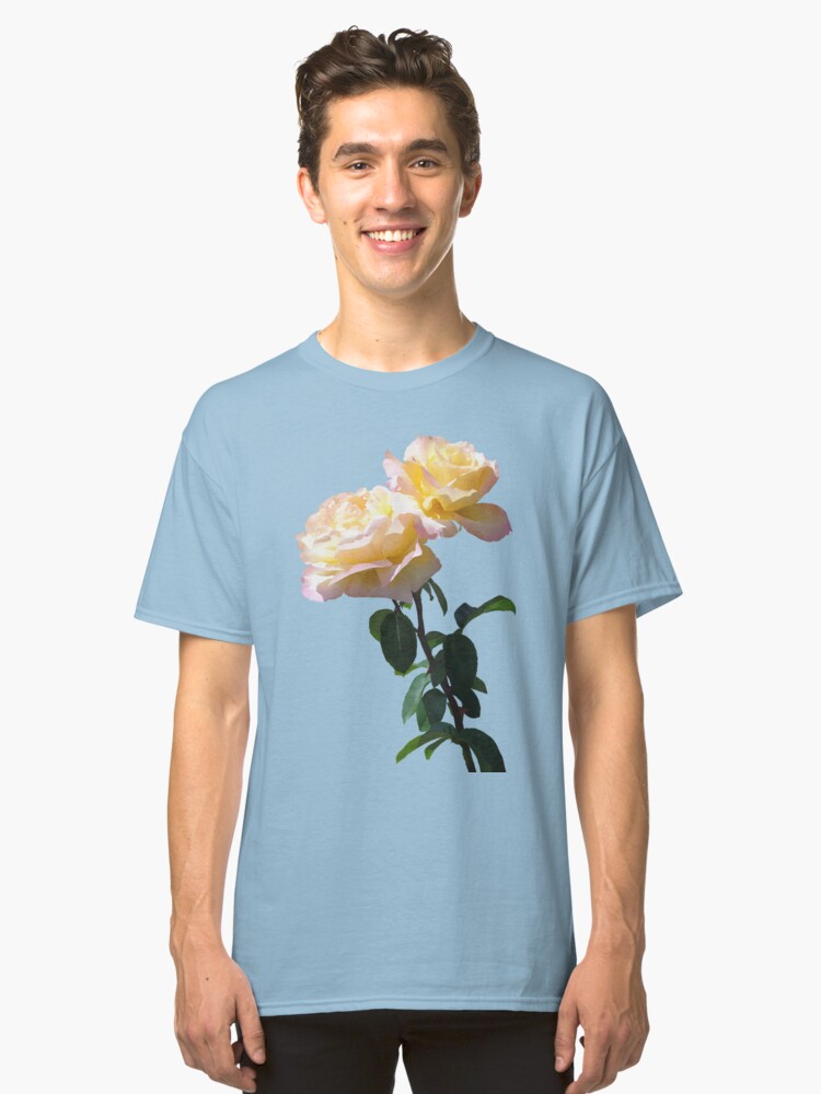 Alternate view of Yellow & Pink Rose Classic T-Shirt