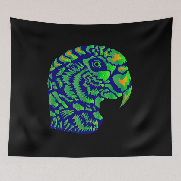 Item preview, Psychedelic Geometric Neon Parrot designed and sold by Slydell1.