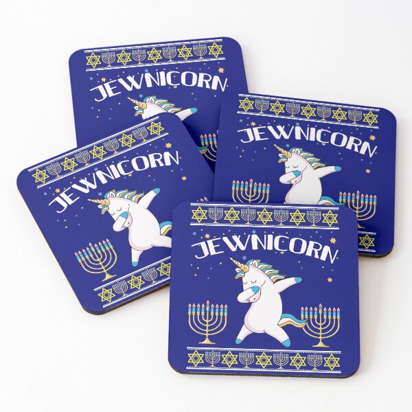 Item preview, Jewnicorn Jewish Unicorn Hanukkah Gift Deck  Ugly Christmas Sweater designed and sold by maindeals.