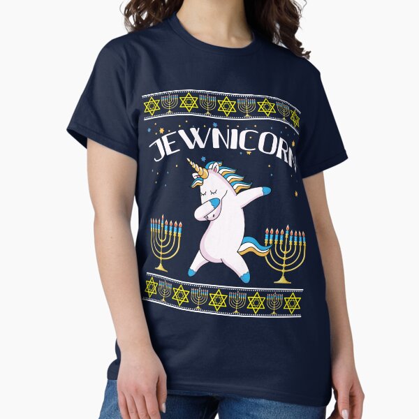 Item preview, Jewnicorn Jewish Unicorn Hanukkah Gift Deck  Ugly Christmas Sweater designed and sold by maindeals.