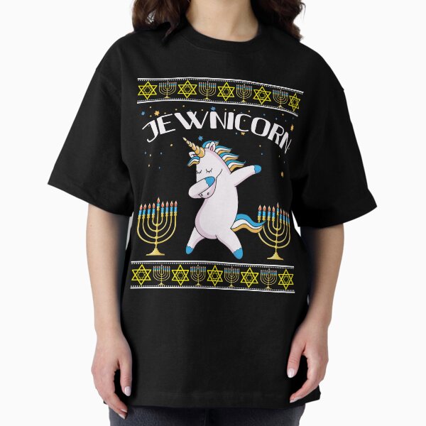 Item preview, Jewnicorn Jewish Unicorn Hanukkah Gift Deck  Ugly Christmas Sweater designed and sold by maindeals.