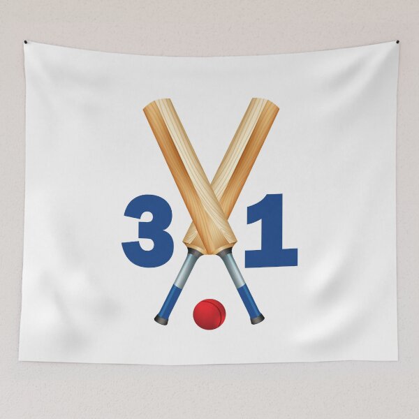 Item preview, Cricket number 31 - thirty one with bats and ball designed and sold by AllShirts21.