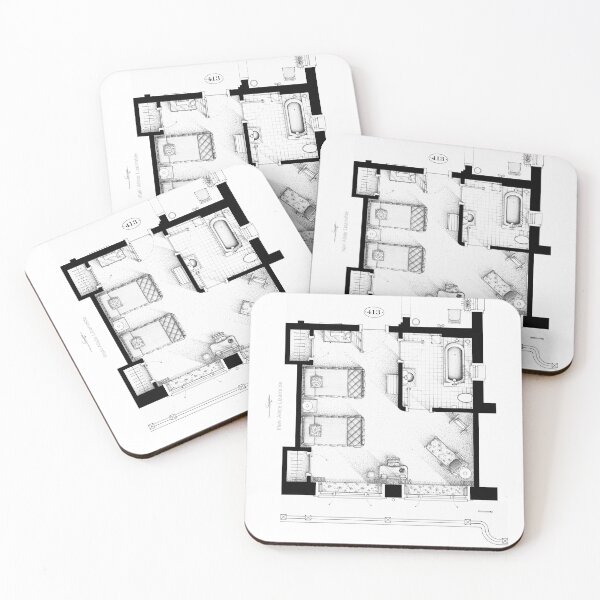 Item preview, Floorplan of hotel room from the movie SOME LIKE IT HOT designed and sold by TV Floorplans & More.