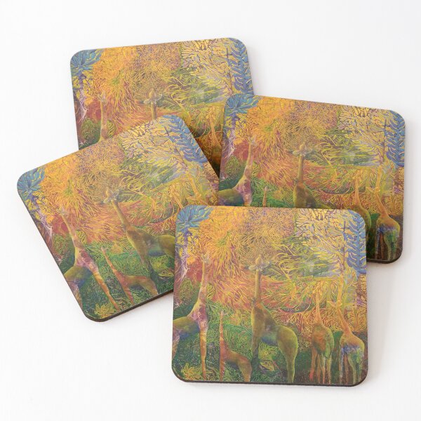 Item preview, Giraffes In The Jungle - dark green designed and sold by laurettairene.