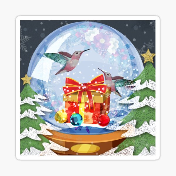 Item preview, Hummingbird Snow Globe designed and sold by Printify Zone.
