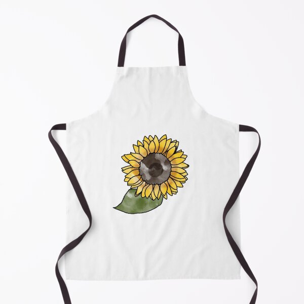 Item preview, Watercolour sunflower with leaf designed and sold by -crafty-cat-.