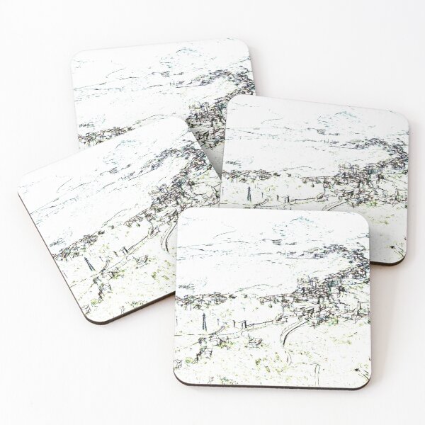 Item preview, Rocca Cilento: landscape from the castle with a village designed and sold by Giuseppe Cocco.
