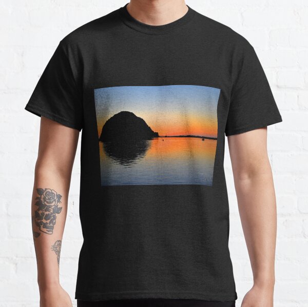 Morro Bay Rock California Sunset Classic T-Shirt