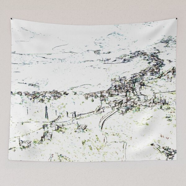 Item preview, Rocca Cilento: landscape from the castle with a village designed and sold by Giuseppe Cocco.