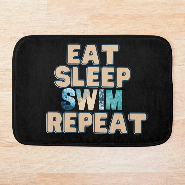 Aperçu de l'œuvre Eat Sleep Swim Repeat créée et vendue par WildMotion.