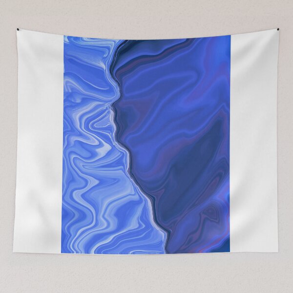 Item preview, Abstract Blue Violet Marbling art Wave designed and sold by Butterfly-Dream.