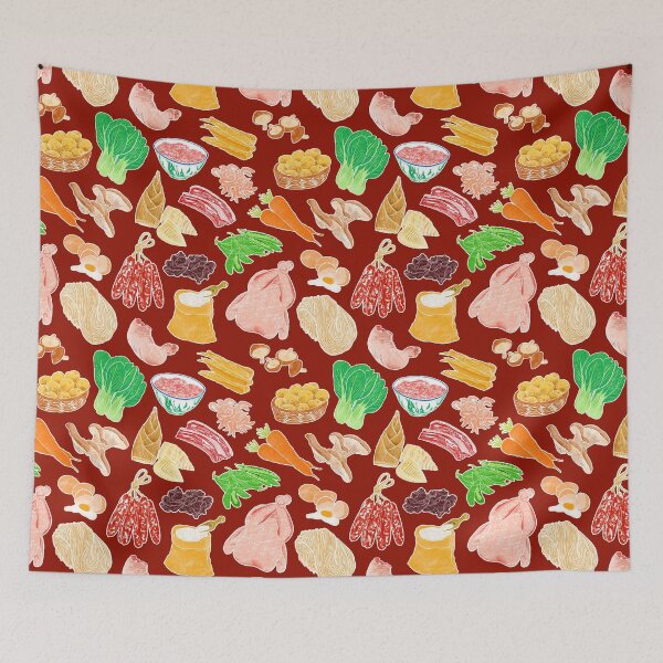 Item preview, Illustration of a collection of Chinese ingredients designed and sold by iswenyi.