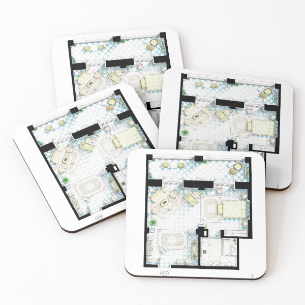 Item preview, Floorplans of suite and room from the movie AVANTI! designed and sold by TV Floorplans & More.