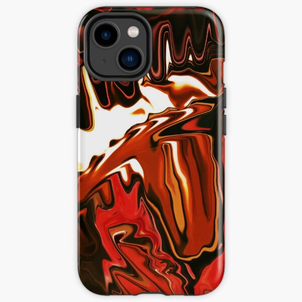 Abstract Dark red marbling art of coffee iPhone Tough Case