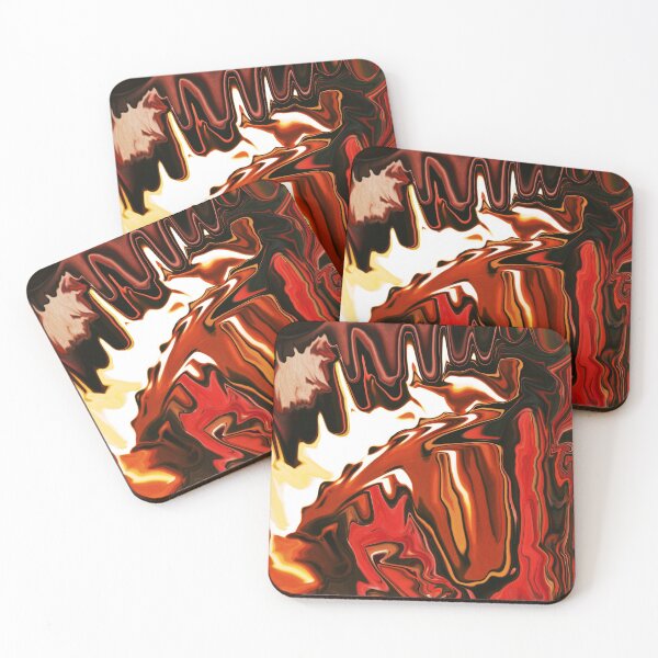 Item preview, Abstract Dark red marbling art of coffee designed and sold by Butterfly-Dream.