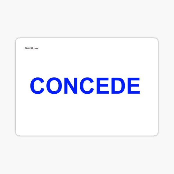 Concede Sticker