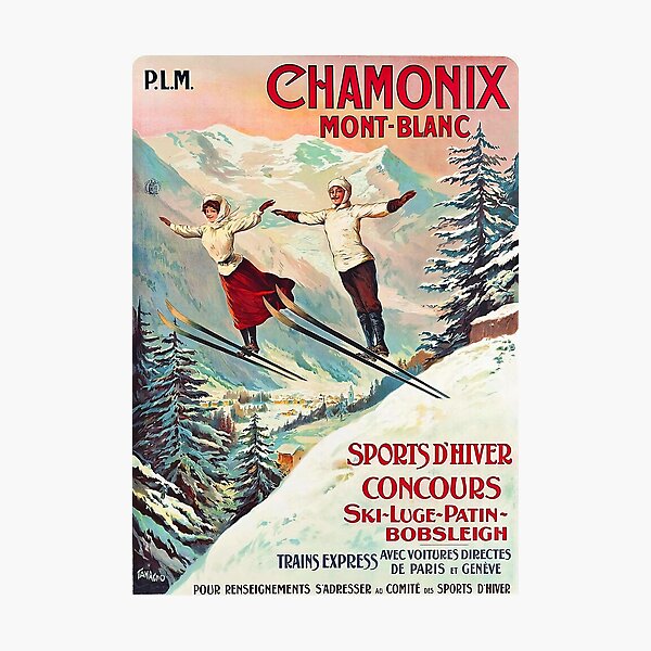 Chamonix, Mont Blanc - Vintage Photographic Print