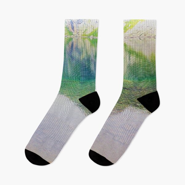 Item preview, Beautiful Water Reflection Seven Rila Lakes Bulgarian Photo With Patchwork Filter designed and sold by LuckyKermit.