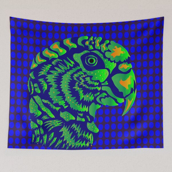 Item preview, Psychedelic Geometric Parrot on Dots designed and sold by Slydell1.