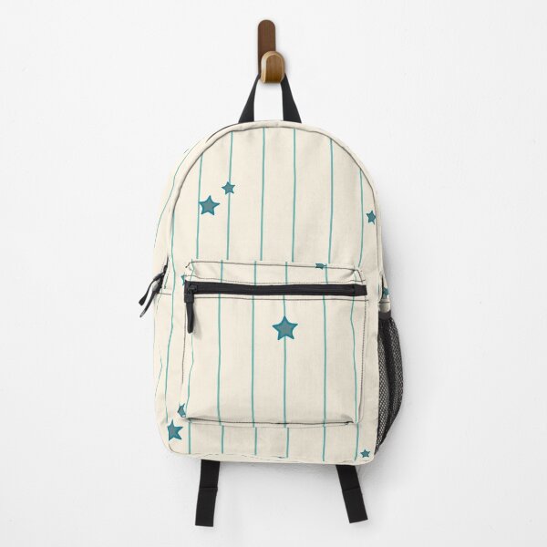 Item preview, Ditsy stars pattern on vertical stripes - blue on cream designed and sold by BrankaPD.