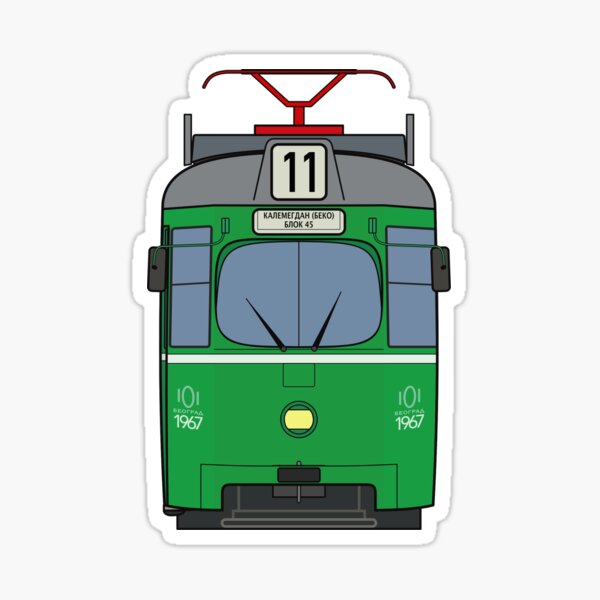 Item preview, Beograd/Basel Tram designed and sold by CarefulCharlie.