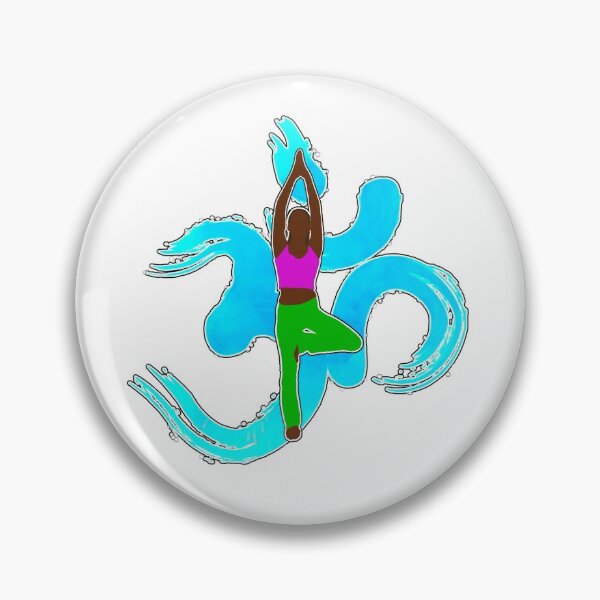 Item preview, Om Tree Pose (blue) designed and sold by Reiser808.