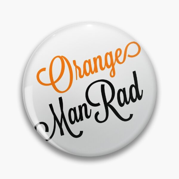 Item preview, Orange man rad pin button  designed and sold by ODENSHOP.