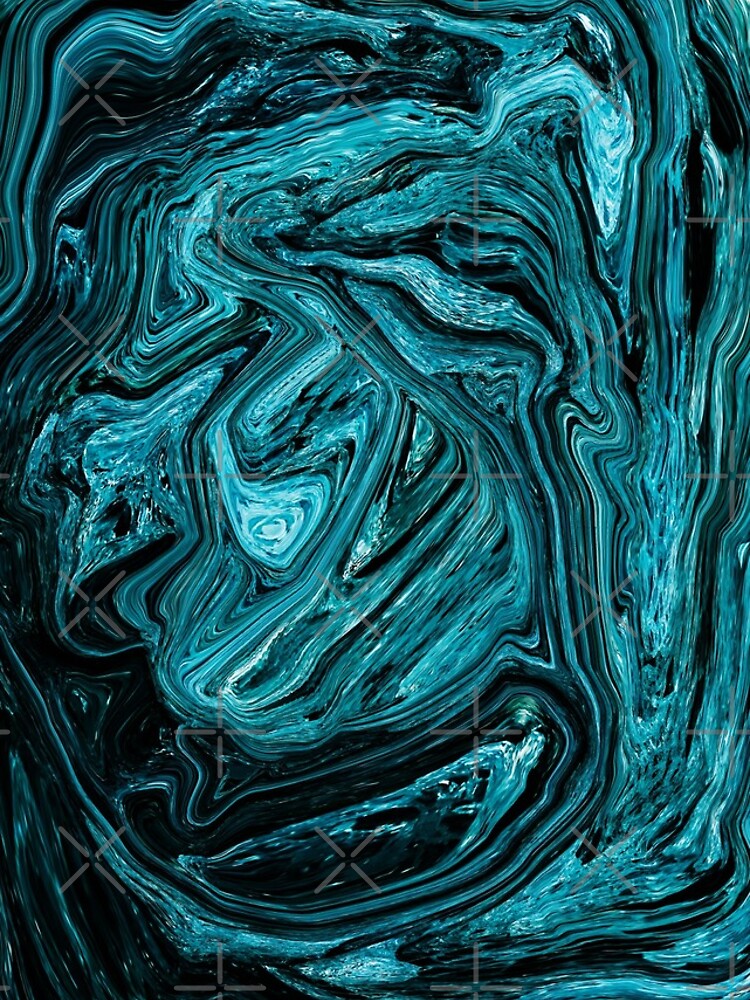 Thumbnail 4 of 4, iPhone Case, Abstract dark an light blue marbling art designed and sold by Butterfly-Dream.