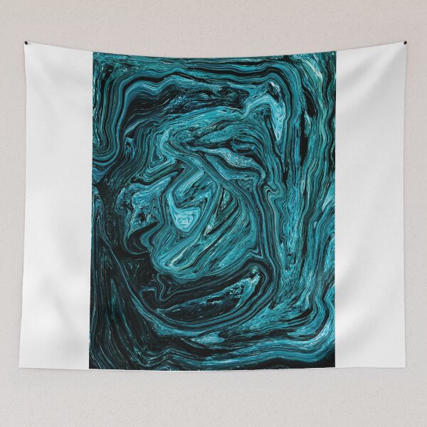 Item preview, Abstract dark an light blue marbling art designed and sold by Butterfly-Dream.