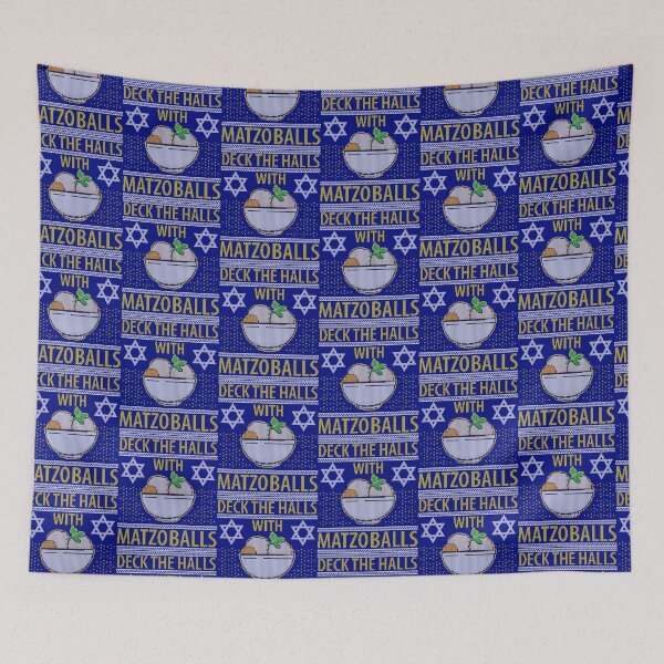 Item preview, Hanukkah Gift Deck Halls With Matzo Balls Ugly Christmas Sweater designed and sold by maindeals.