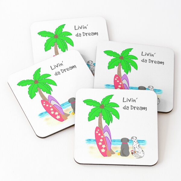 Item preview, Livin da Dream - Dogs on Beach designed and sold by Five O'clock Shirts.