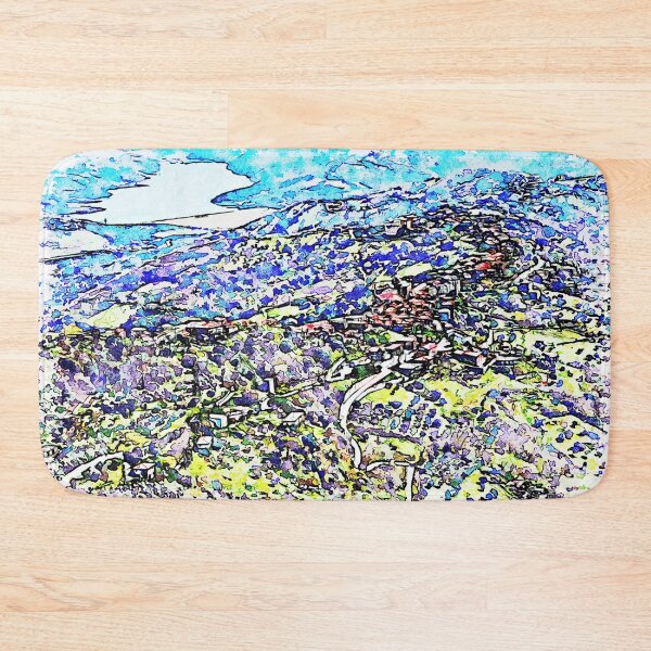 Item preview, Rocca Cilento: landscape from the castle with lake and a village designed and sold by Giuseppe Cocco.