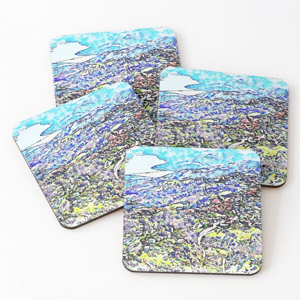 Item preview, Rocca Cilento: landscape from the castle with lake and a village designed and sold by Giuseppe Cocco.